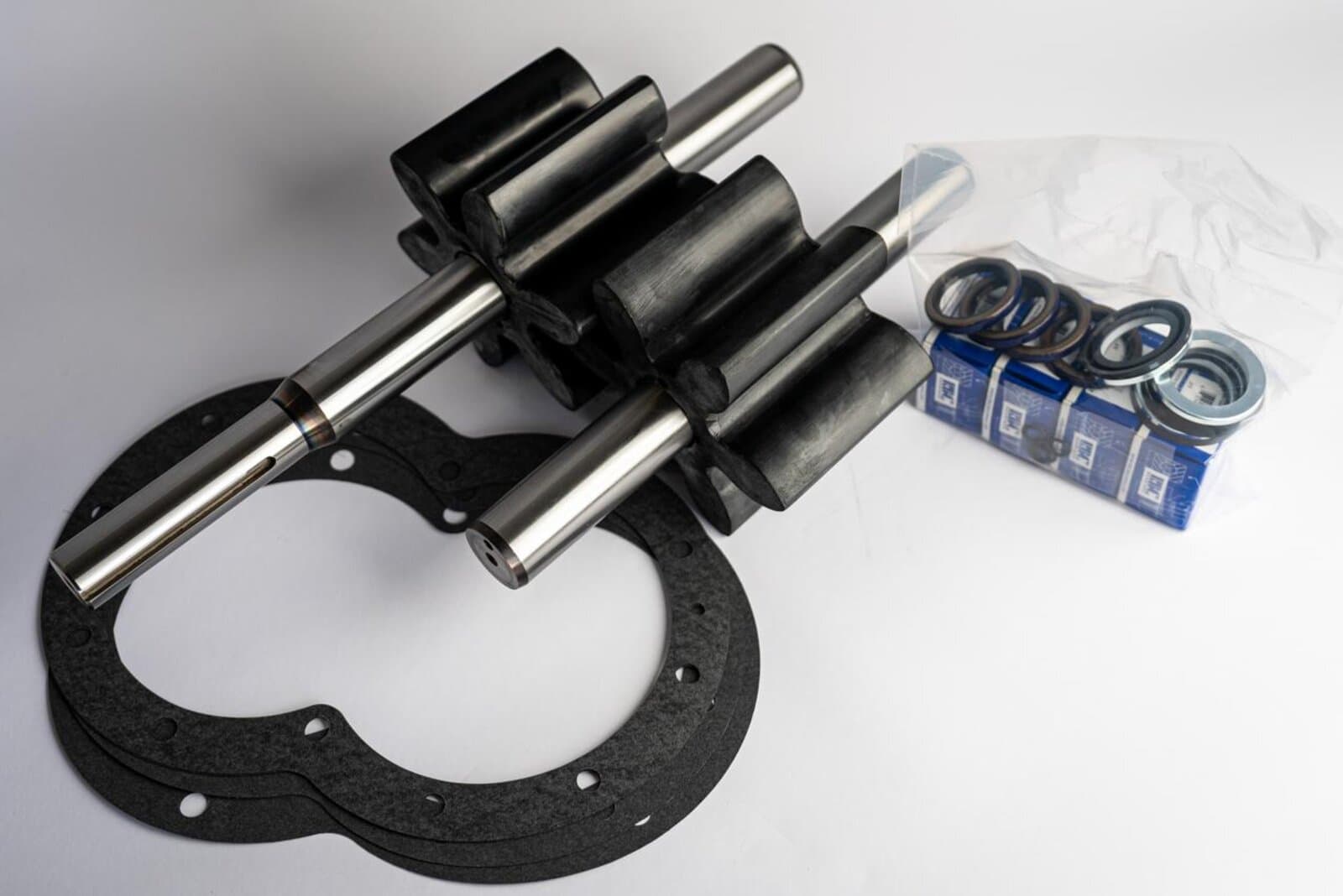 NAPCO rotary gear pump repair kit: complete gear assemblies, bearings, seals, and gasket for field rebuild